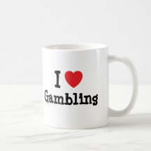 I love Gambling heart custom personalised Coffee Mug