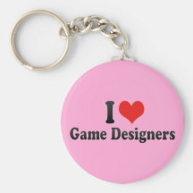 I Love Game Designers Keychain