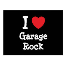 I love Garage Rock heart custom personalised Postcard