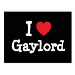 I love Gaylord heart custom personalised Post Cards