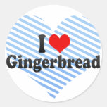 I Love Gingerbread Stickers