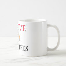 I Love Giraffes Coffee Mug
