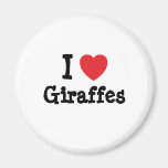 I love Giraffes heart custom personalised Refrigerator Magnets