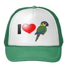 I Love Golden-collared Macaws Mesh Hat