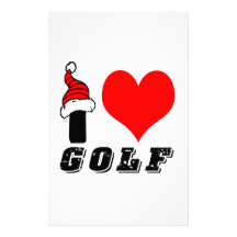 I Love Golf Design Stationery Design