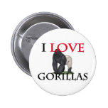 I Love Gorillas Buttons