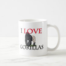 I Love Gorillas Mugs