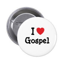 I love Gospel heart custom personalised Pinback Button