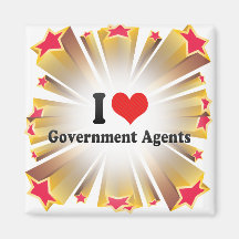 I Love Government Agents Magnets