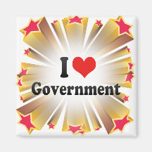 I Love Government Refrigerator Magnets