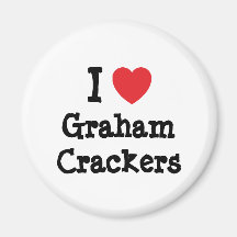 I love Graham Crackers heart T-Shirt Fridge Magnet
