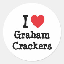 I love Graham Crackers heart T-Shirt Stickers