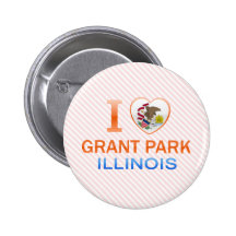 I Love Grant Park, IL Button