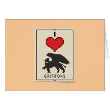I Love Griffons Cards