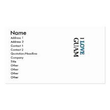 I Love Guam Design Business Card