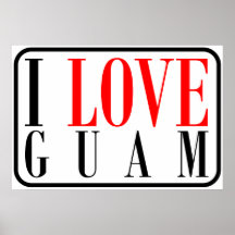 I Love Guam Design Print