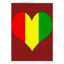 I Love Guinea Greeting Card