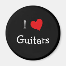 I Love Guitars Magnets