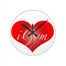 I Love Gym Wall Clock
