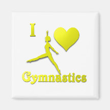 i love gymnastics #10 fridge magnet