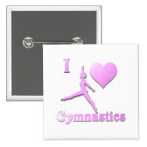 i love gymnastics #6 pinback button
