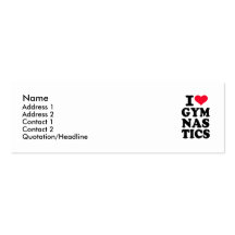 I love Gymnastics Business Cards