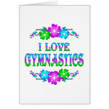 I LOVE GYMNASTICS CARDS