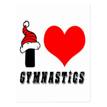 I Love Gymnastics Design Postcard