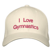 I Love Gymnastics Embroidered Baseball Cap