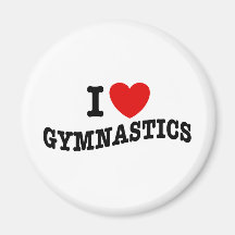 I Love Gymnastics Fridge Magnet