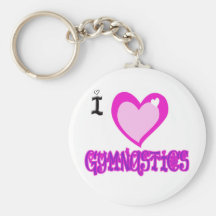 I Love GYMNASTICS Key Chains