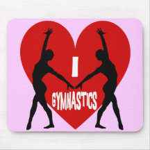 I Love Gymnastics Mousepad