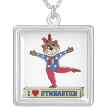 I Love Gymnastics Necklace