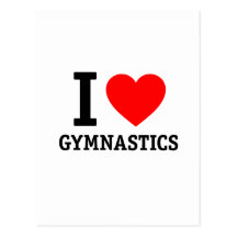I Love Gymnastics Postcard