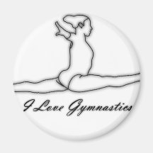 I Love Gymnastics Refrigerator Magnets