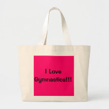 I Love Gymnastics!!! Tote Bags