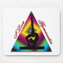 I Love Gymnastics triangle #3 Mousepad
