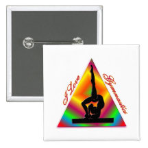 I Love Gymnastics triangle #4 Pin
