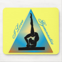 I Love Gymnastics triangle #5 Mouse Mats