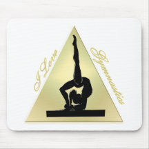 I Love Gymnastics triangle #8 Mouse Mats