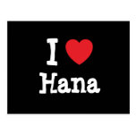 I love Hana heart T-Shirt Postcards