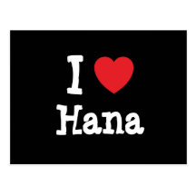 I love Hana heart T-Shirt Postcards