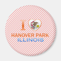 I Love Hanover Park, IL Fridge Magnets