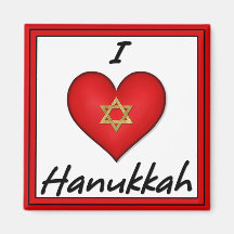 I Love Hanukkah Fridge Magnets