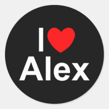 I Love (Heart) Alex Sticker