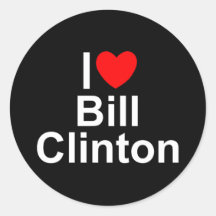 I Love (Heart) Bill Clinton Stickers