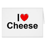 I Love (Heart) Cheese Greeting Cards