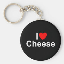 I Love (Heart) Cheese Keychains