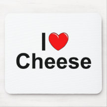 I Love (Heart) Cheese Mouse Pad