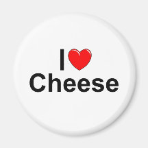 I Love (Heart) Cheese Refrigerator Magnet